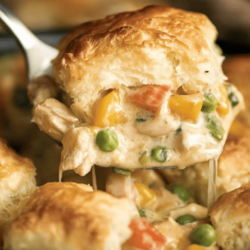 Chicken Pot Pie with Biscuits