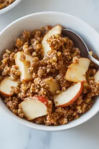 Healthy Breakfast Apple Crumble