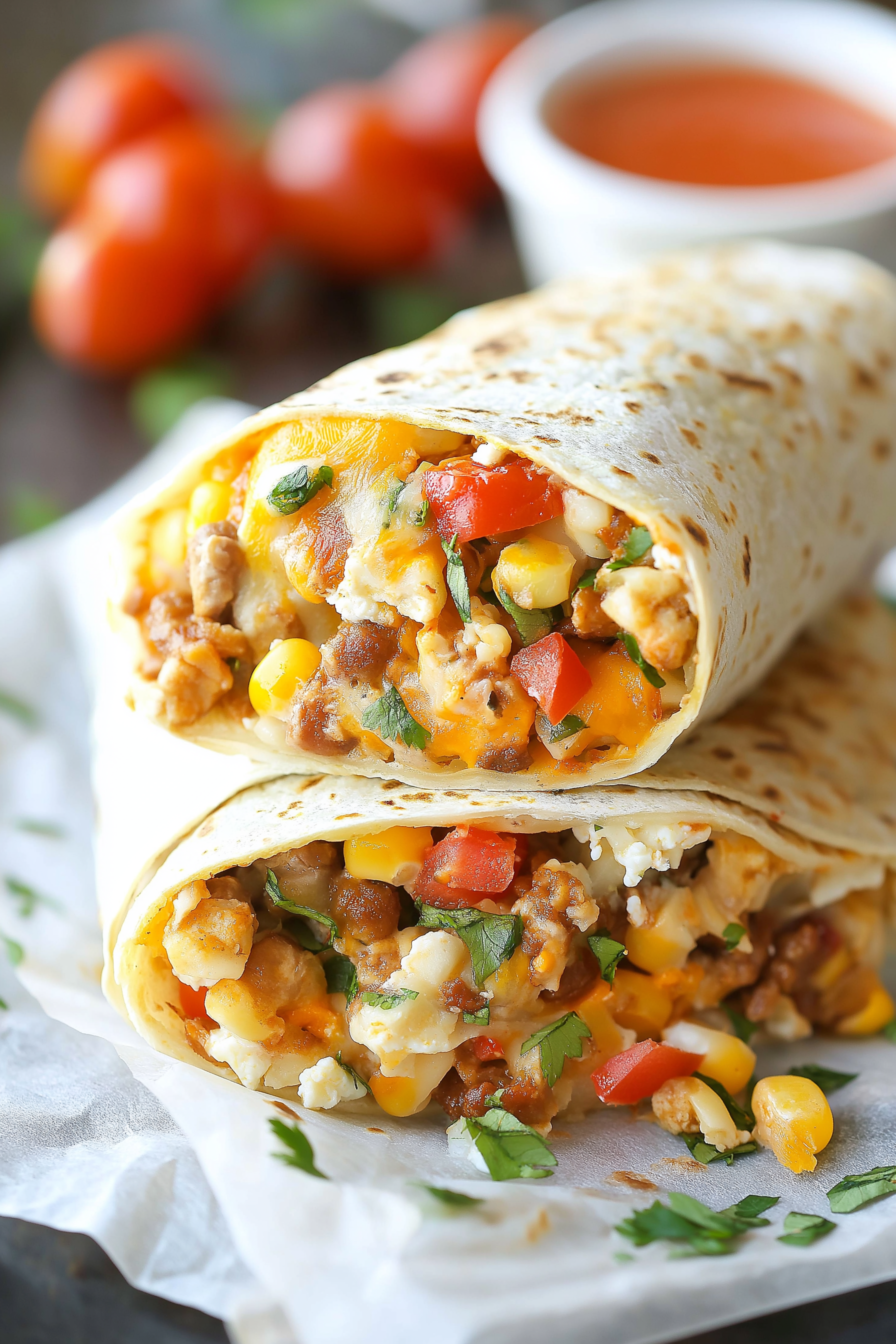 Freezer Breakfast Burritos