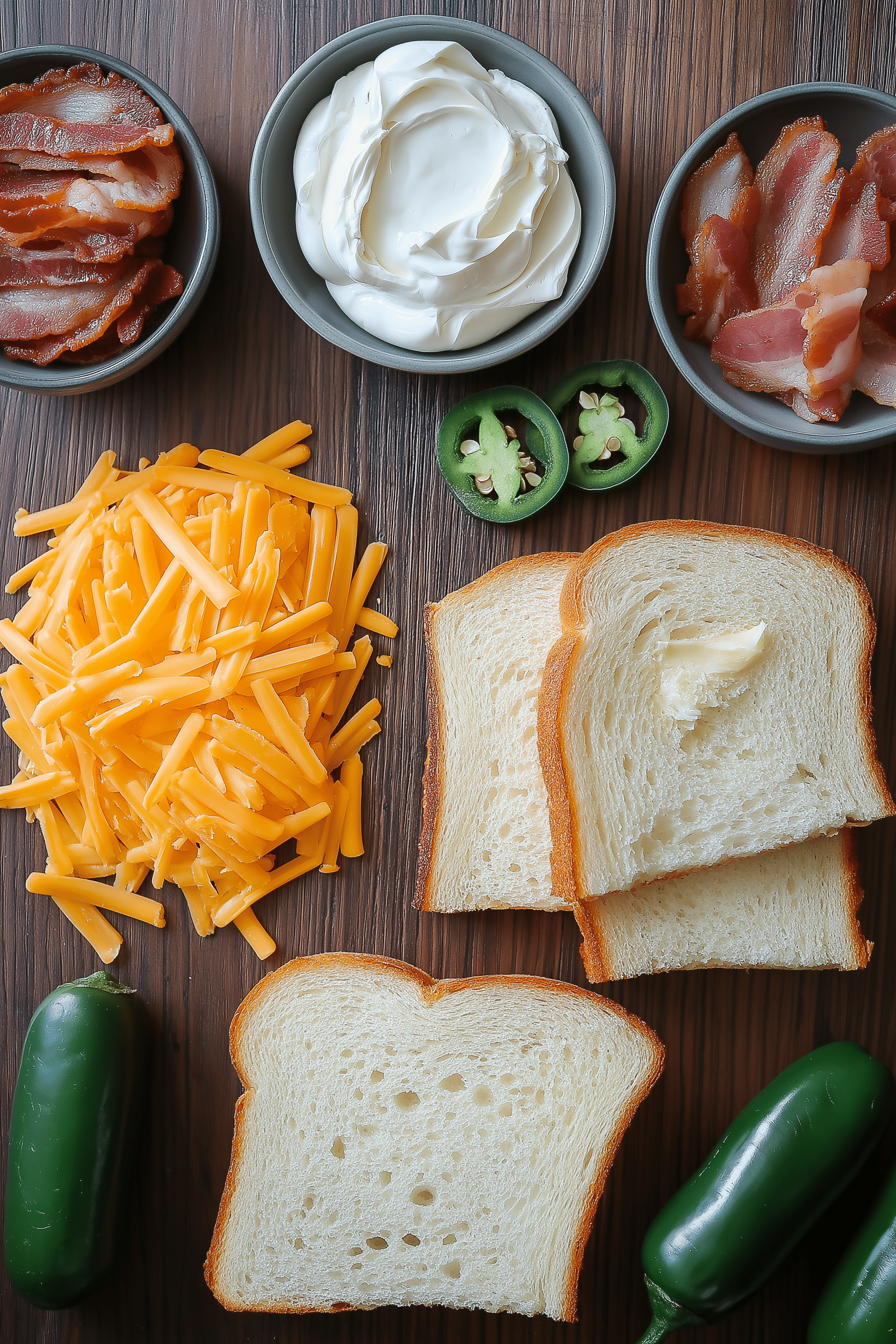 Roasted Jalapeno Popper Grilled Cheese