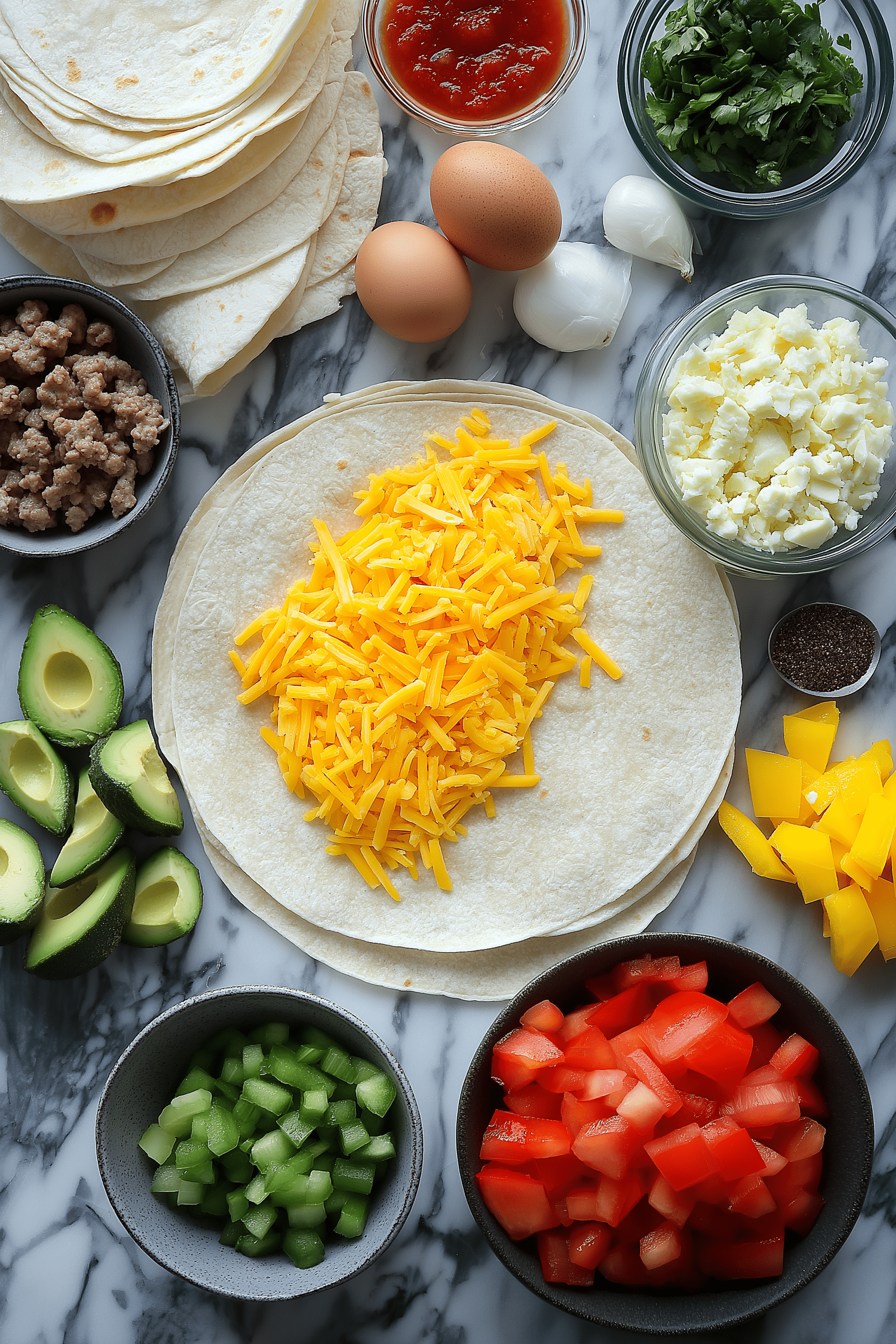 Freezer Breakfast Burritos