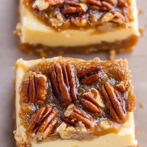 Pecan Pie Cheesecake Bars
