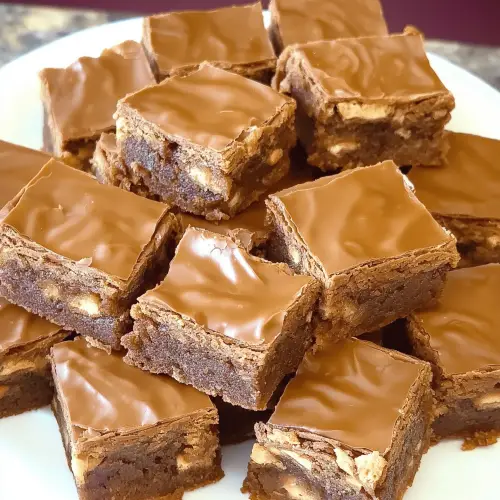 Chewy Snickers Brownies