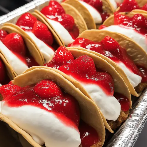 Mini Strawberry Cheesecake Tacos Recipe