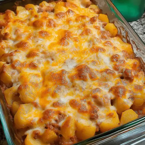 Cheesy Hamburger Potato Casserole
