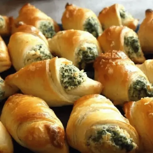 SPINACH FETA STUFFED CRESCENTS