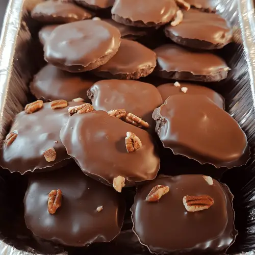 Homemade Turtle Candy With Pecans and Caramel