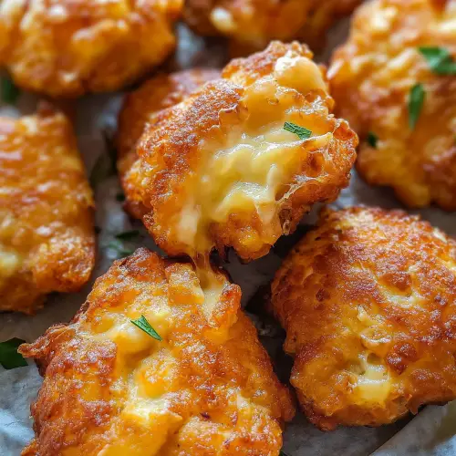 Cheesy Chicken Fritters