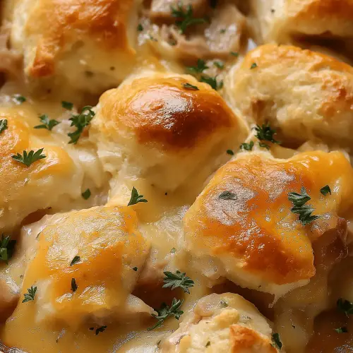 Chicken Bubble Biscuit Bake Casserole