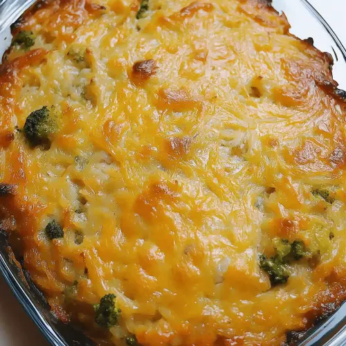 Broccoli Rice Chicken and Cheese Casserole Recipe