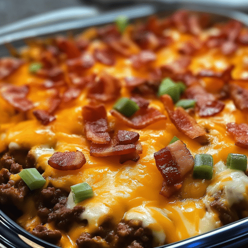 Low Carb Bacon Cheeseburger Casserole