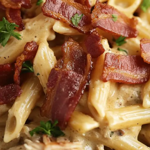 Chicken Bacon Ranch Penne Pasta