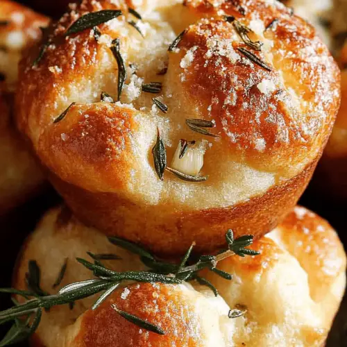 Garlic Rosemary Focaccia Muffins