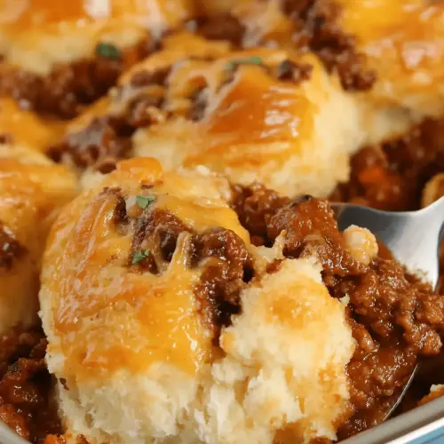 Sloppy Joe Biscuit Casserole