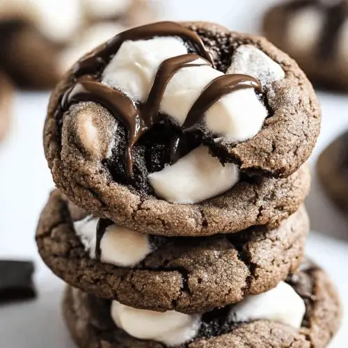 Chocolate Marshmallow Swirl Cookies