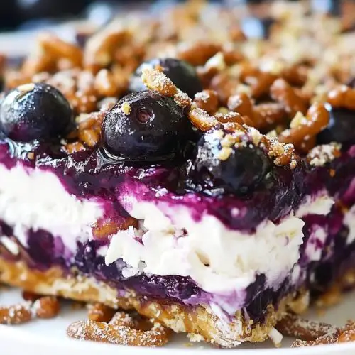 Blueberry Pretzel Salad