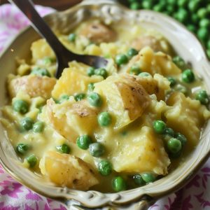 Creamed Potatoes and Peas
