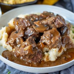 Beef Tips with Mushroom Gravy