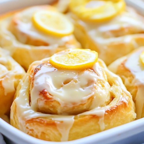 LEMON ROLLS WITH LEMON CREAM CHEESE GLAZE
