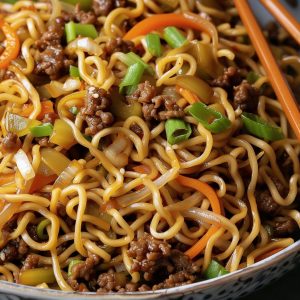 Ground Beef Chow Mein