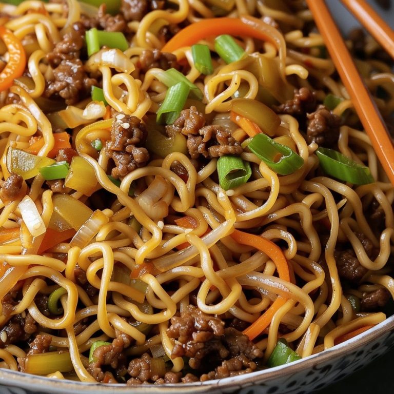 Ground Beef Chow Mein