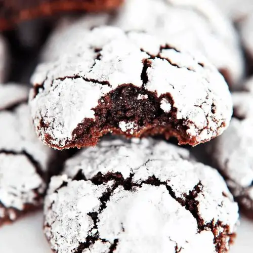 Chewy Chocolate Crinkle Cookies