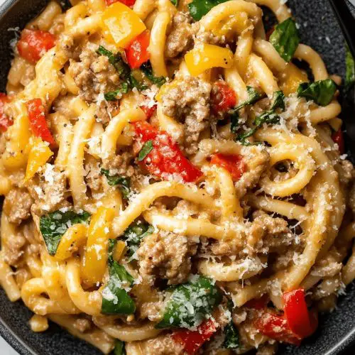 Creamy Sausage and Peppers Pasta
