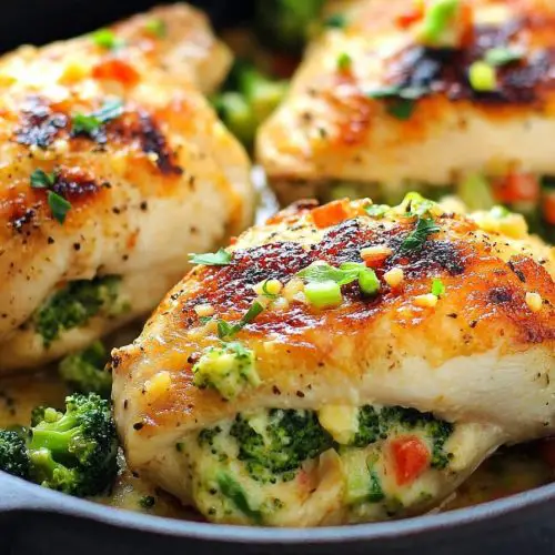 Broccoli cheddar stuffed chicken