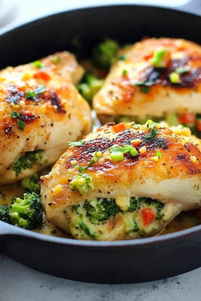 Broccoli cheddar stuffed chicken