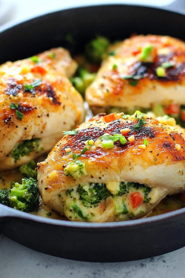 Broccoli cheddar stuffed chicken