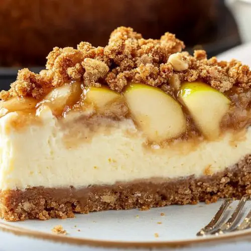APPLE CRUMBLE CHEESECAKE