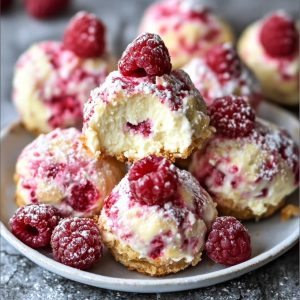 Raspberry Cream Cheese Bites