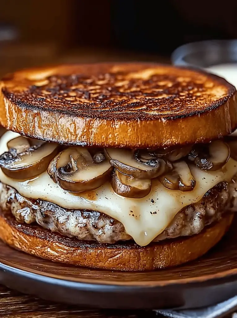 Mushroom Swiss Patty Melt