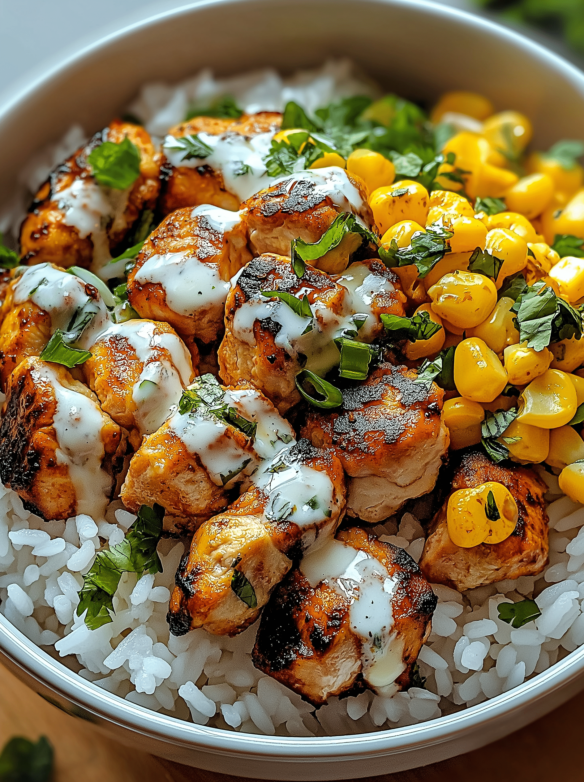 Street Corn Chicken Rice Bowl 