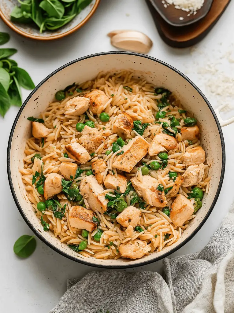 High Protein Chicken Orzo