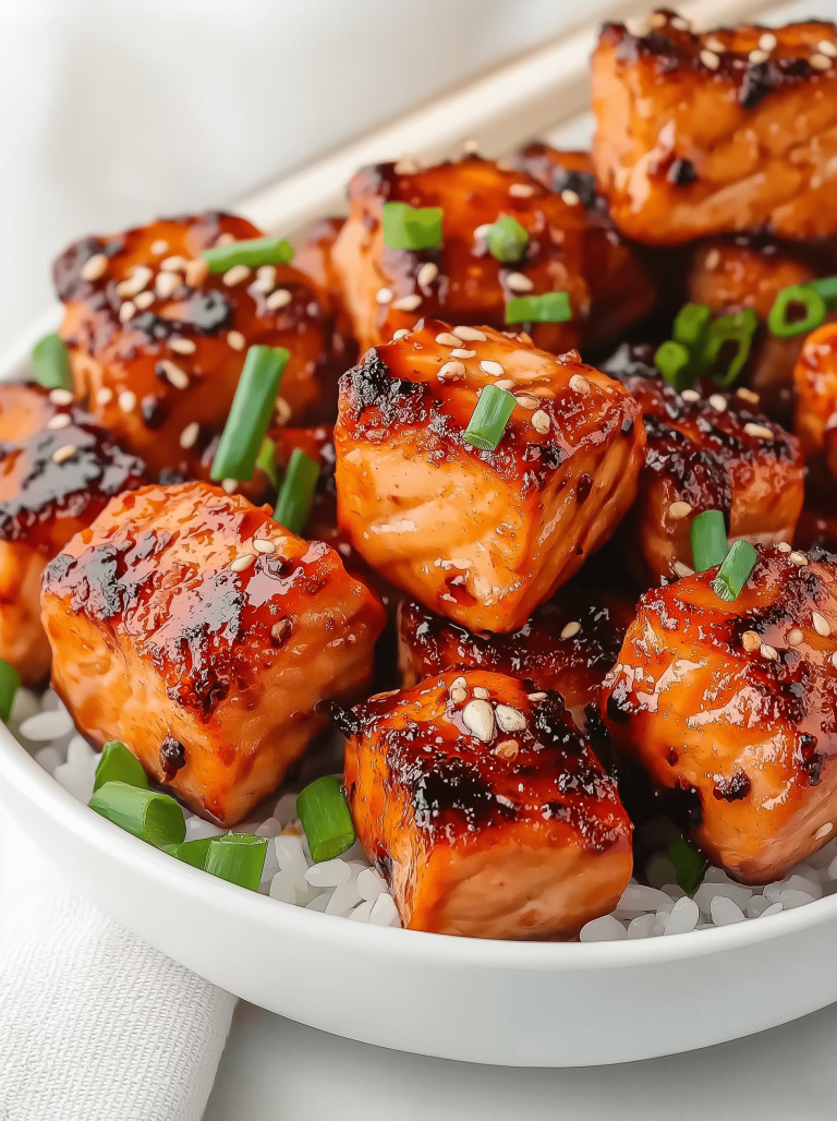 Crispy Honey Garlic Salmon Bites - 25 Minutes