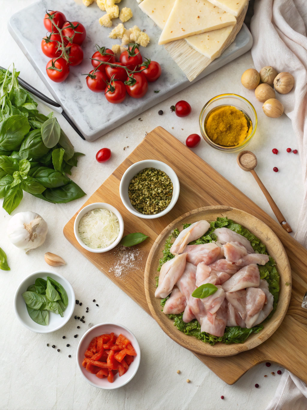 Chicken Pesto Pizza ingredients