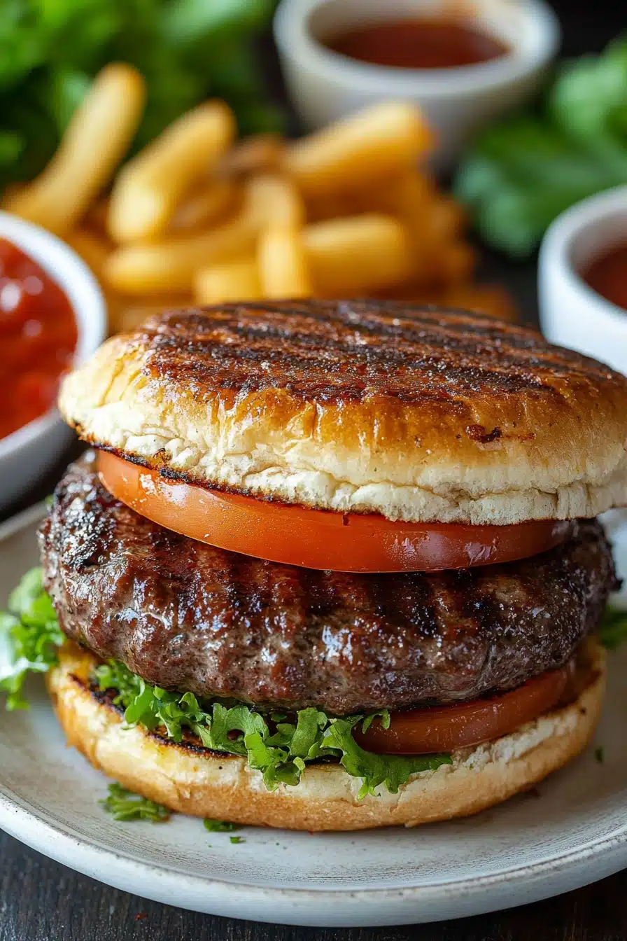 Stuffed Burgers Recipe Final Dish Presentation