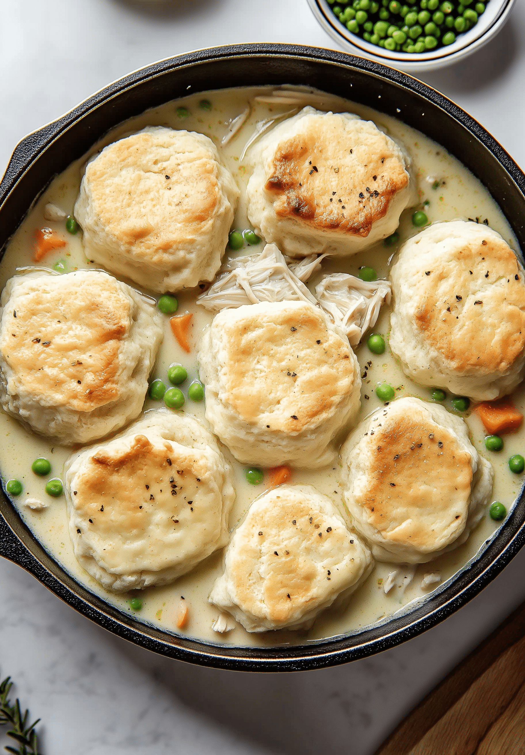 Chicken Pot Pie with Biscuits