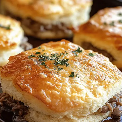 Baked French Dip Biscuits