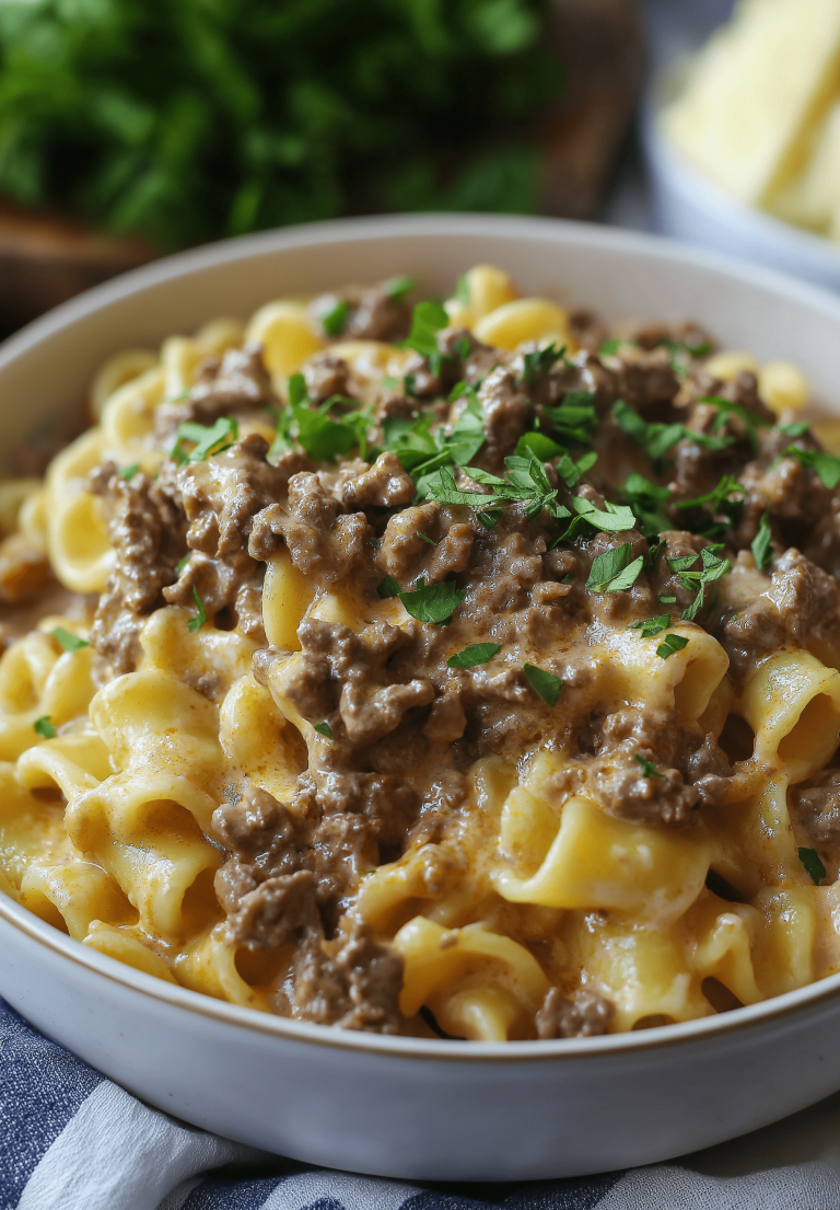 Ground Beef Stroganoff - Cooking Up Memories