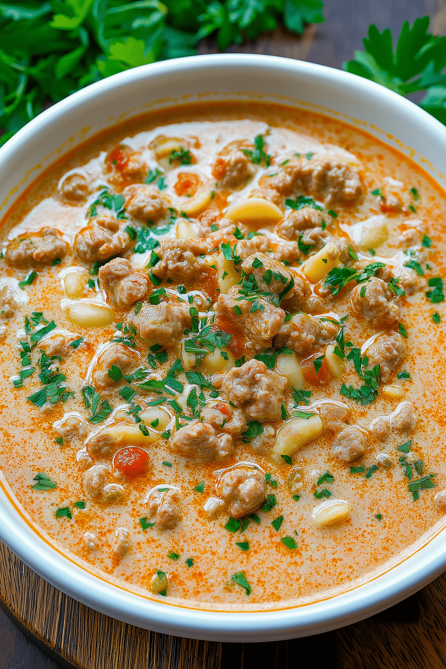 Creamy Parmesan Italian Sausage Ditalini Soup - Easy DIY Recipes