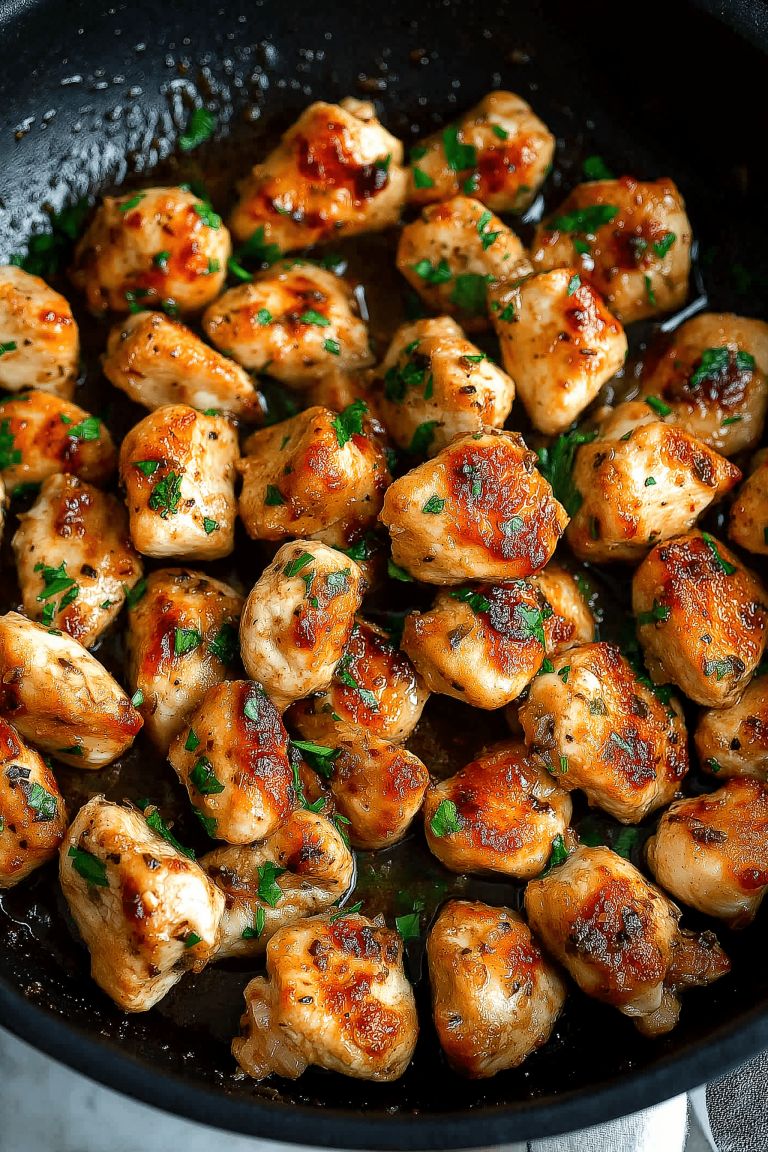 15-Minute Garlic Butter Chicken Bites: Easy One-Pan Recipe