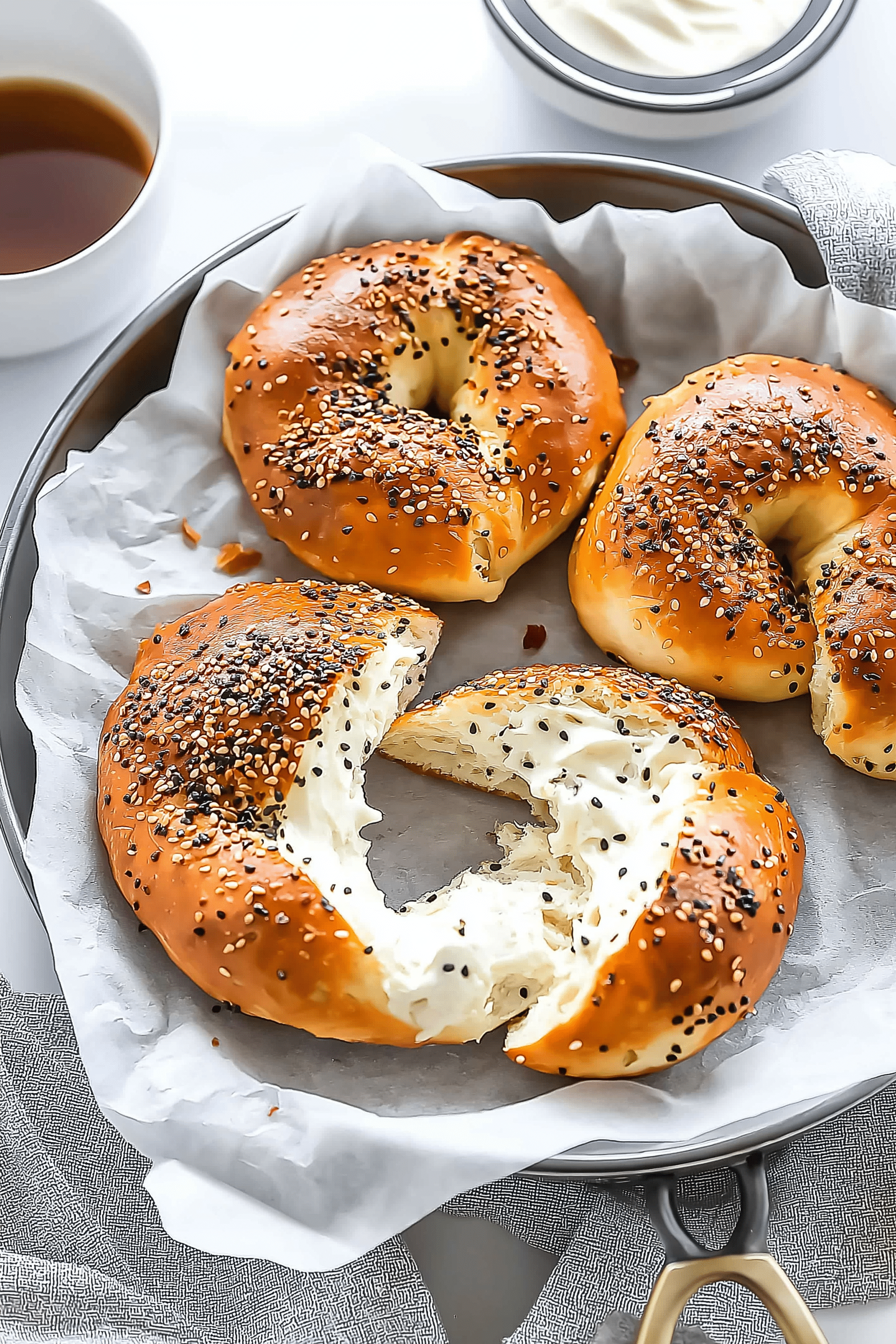 Simple 3 Ingredient Protein Bagels - Air Fryer Recipe