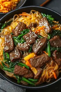 Authentic Korean Japchae Noodles Recipe