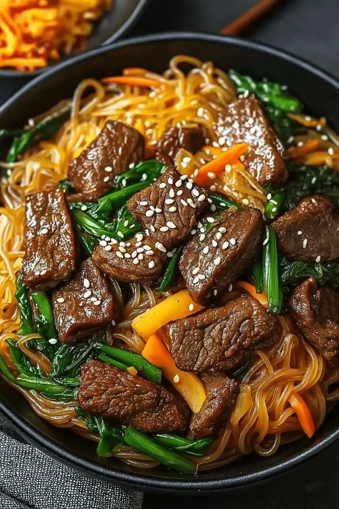 Authentic Korean Japchae Noodles Recipe