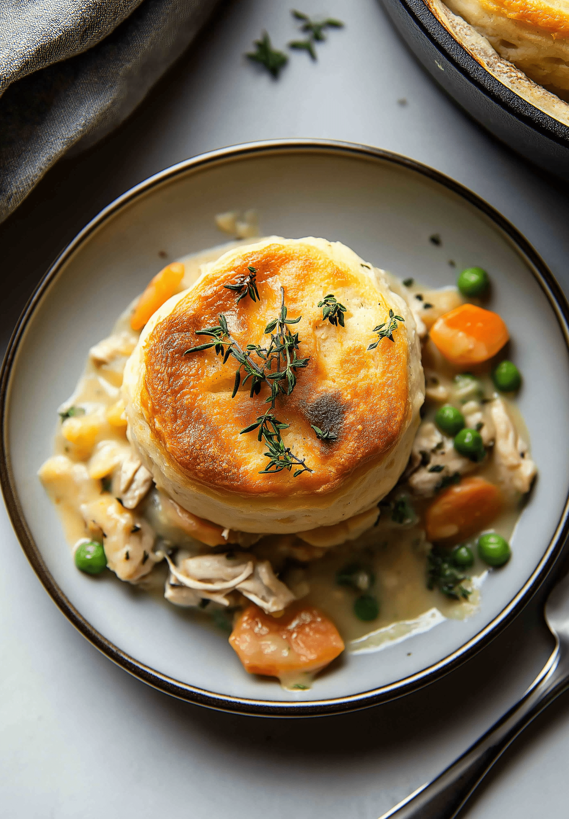 Chicken Pot Pie with Biscuits