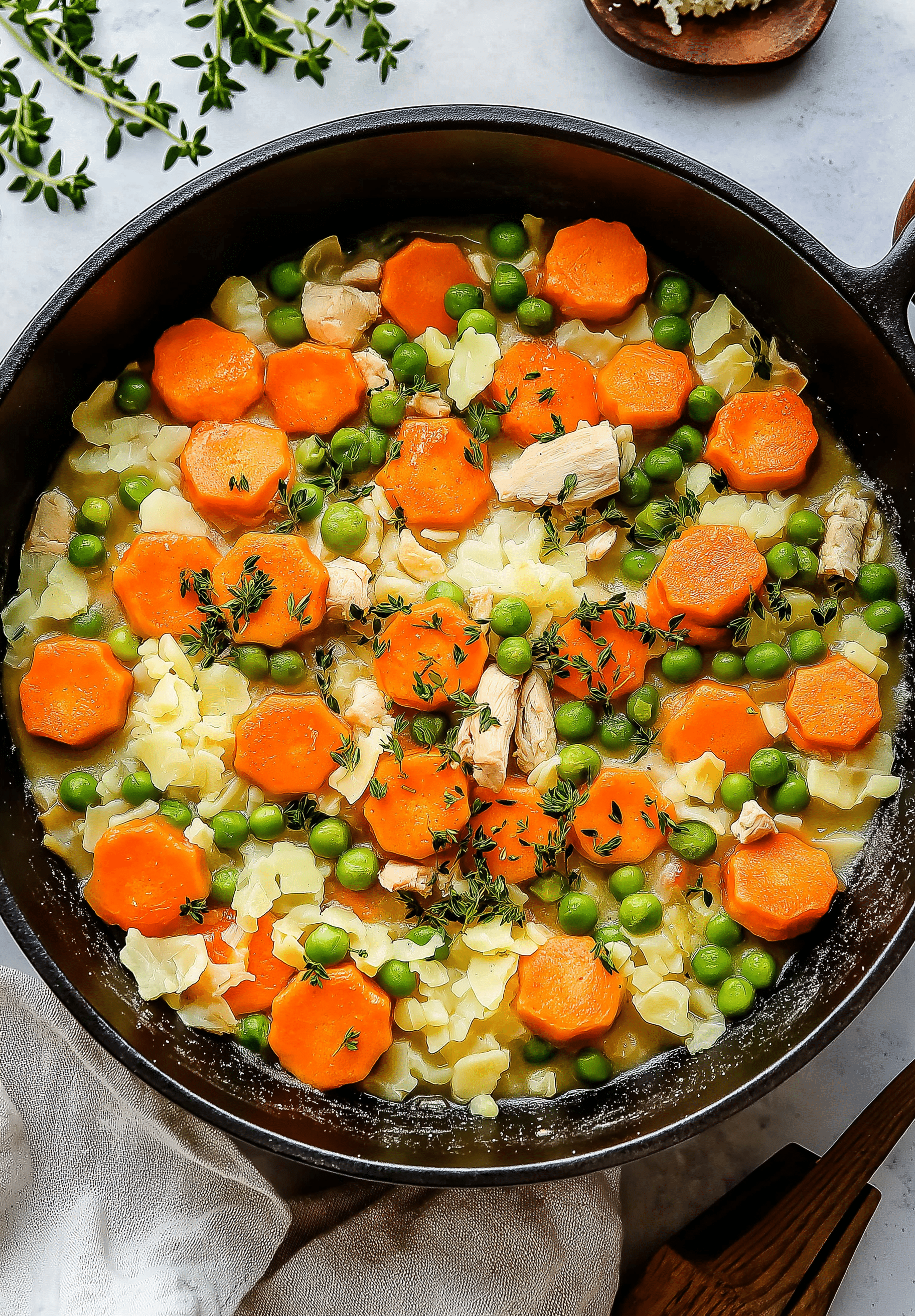 Chicken Pot Pie with Biscuits