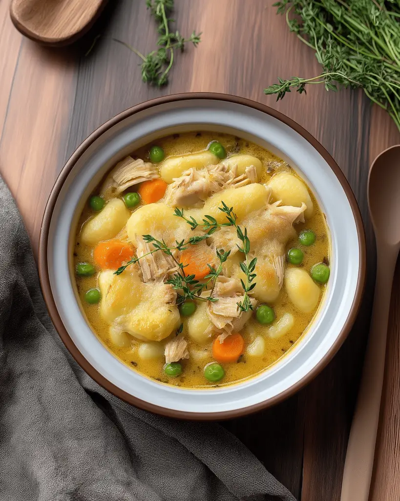 One Pot Gnocchi Chicken Pot Pie