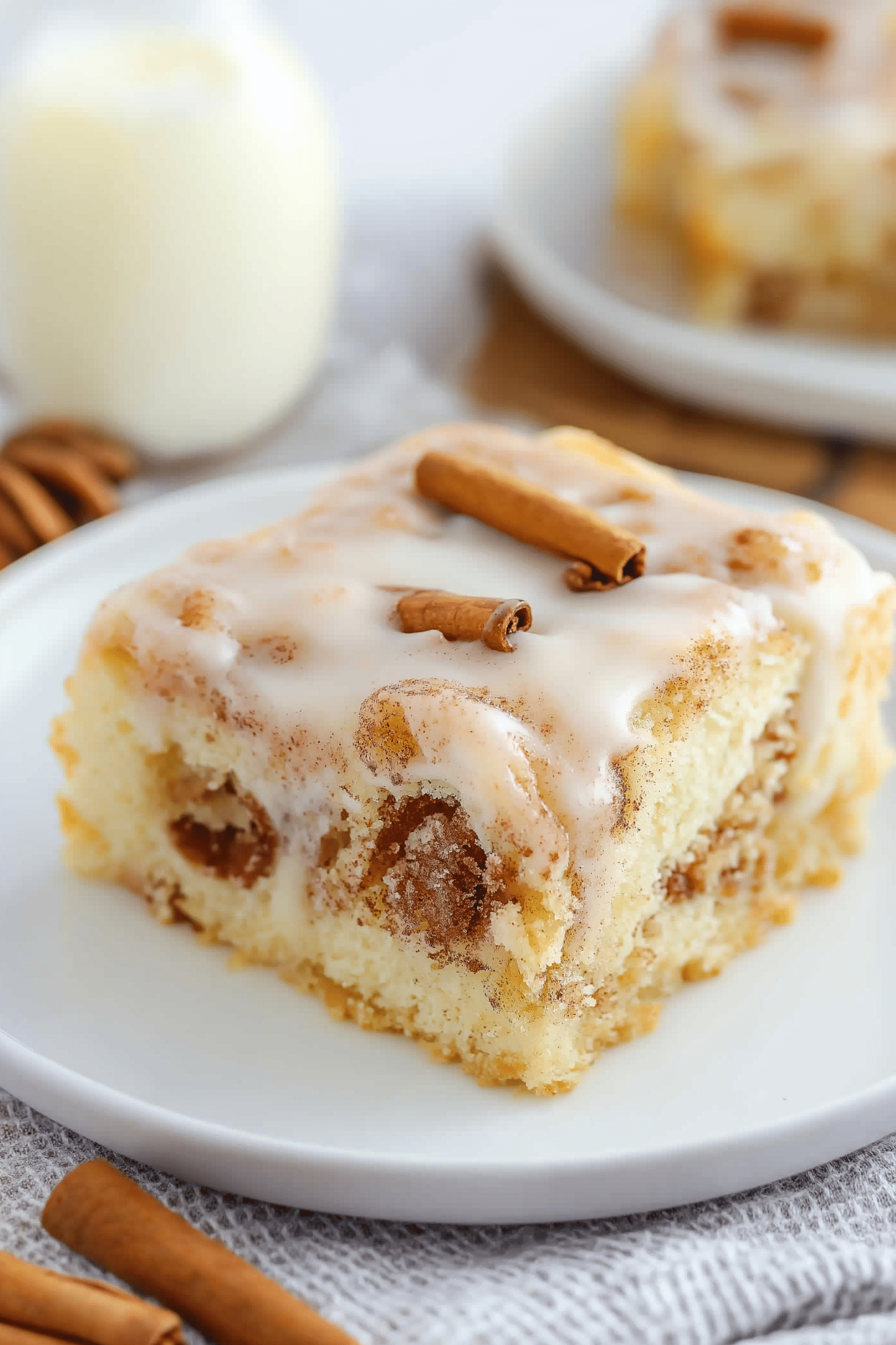 Ooey Gooey Cinnamon Roll Cake